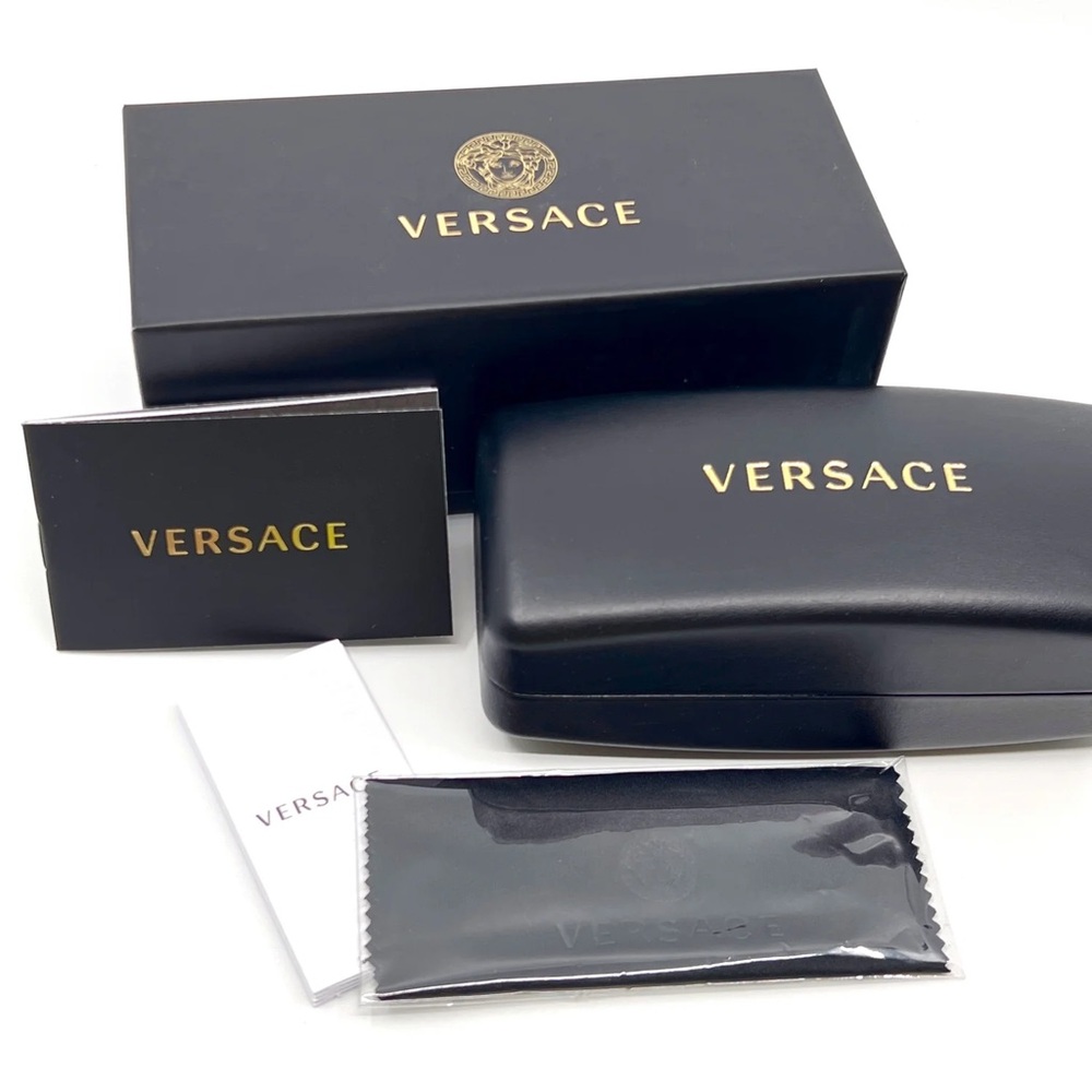 NEW VERSACE EYEGLASSES MOD 1302 GOLD MEN VERSACE VE1302 1002 SQUARE EYEWEAR - Picture 3 of 3